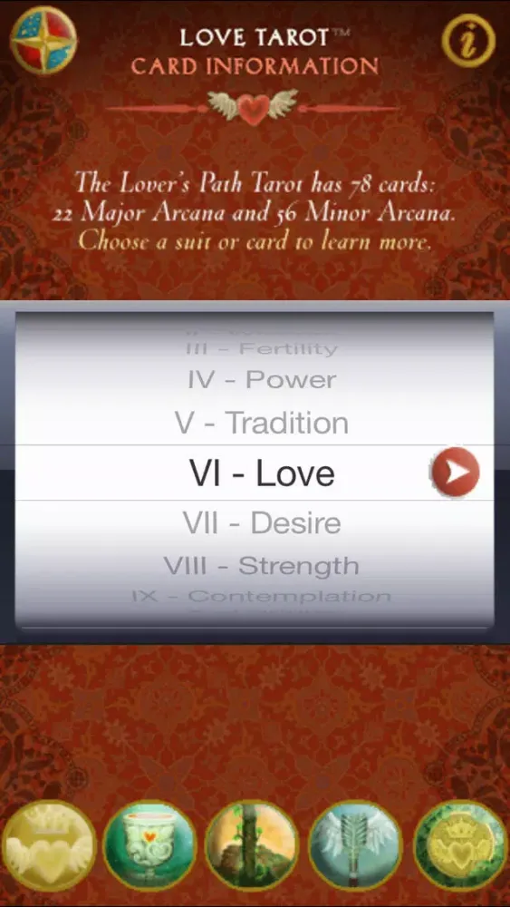 Ảnh chụp màn hình của Love Tarot - Lite version