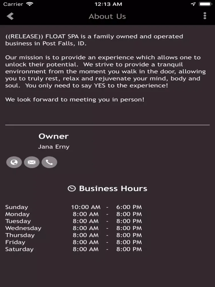 Release Float Spa iPad  Screenshots