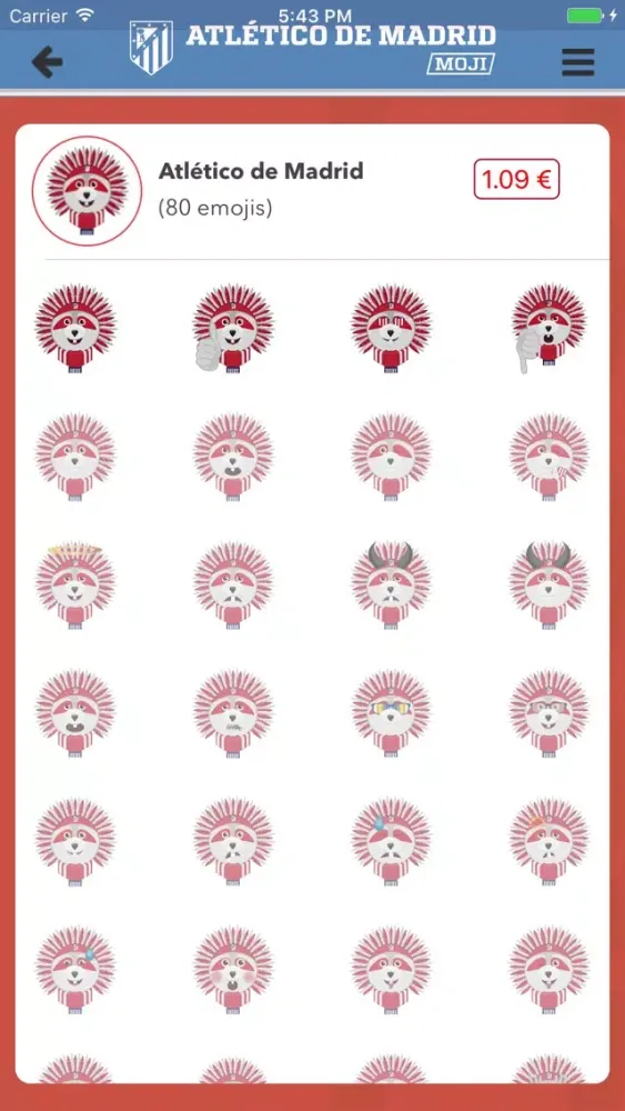 Скриншоты Atlético de Madrid Emoji