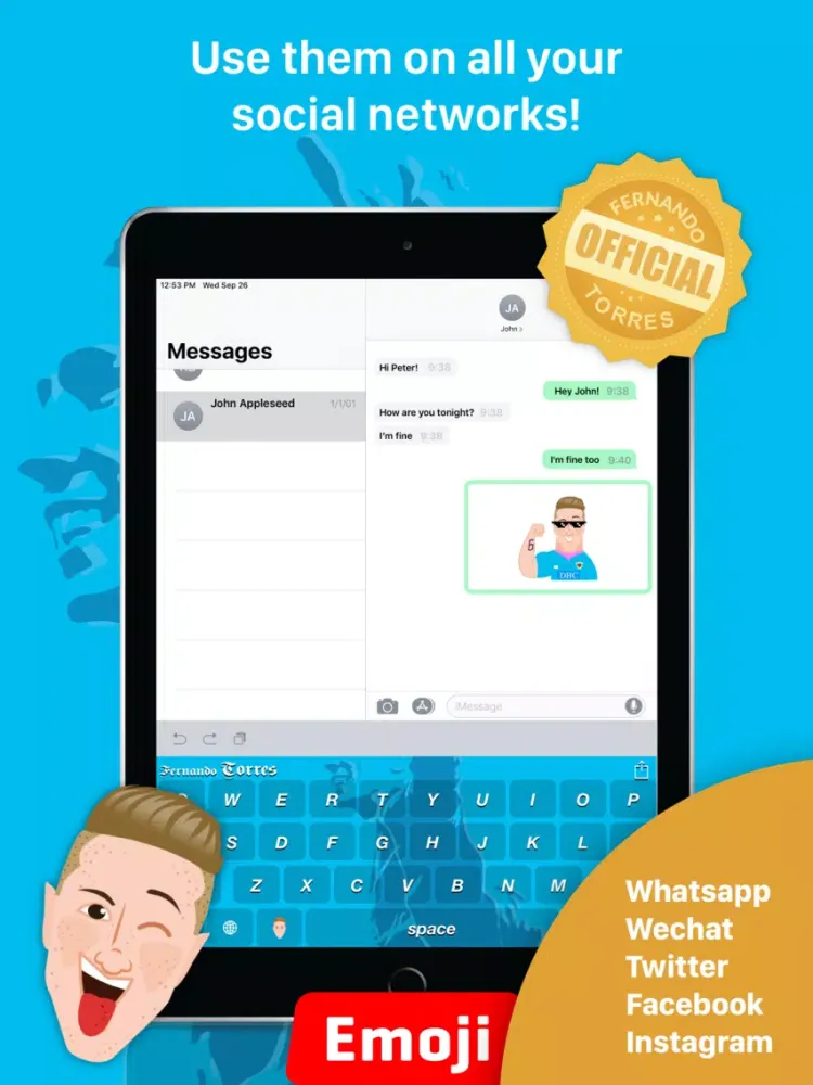 Capturas de tela do Stickers for WhatsApp. iPad 