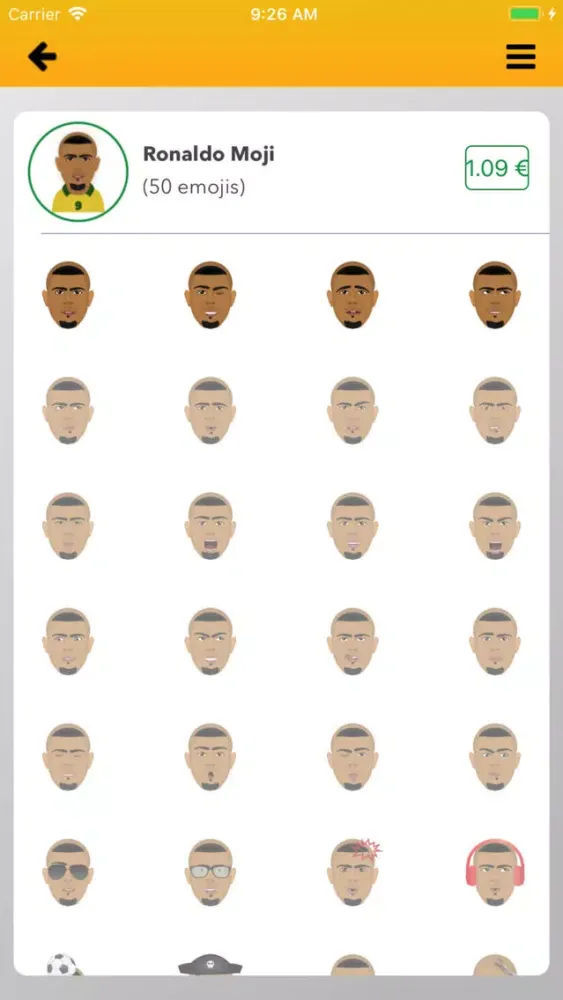 Ronaldo R9 Emoji Screenshots