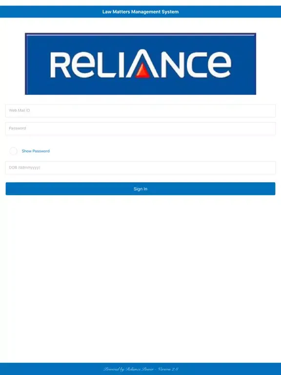 Reliance Group LMMS iPad  Screenshots
