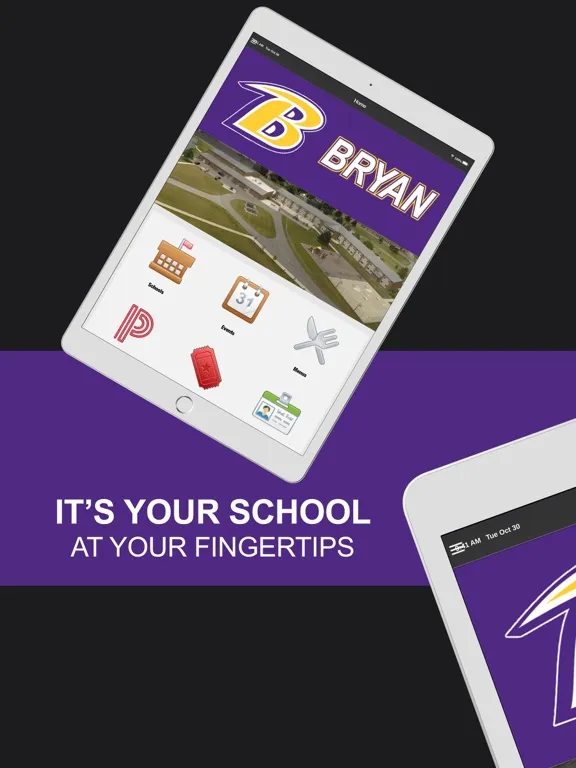 Tangkapan skrin Bryan City School District iPad 