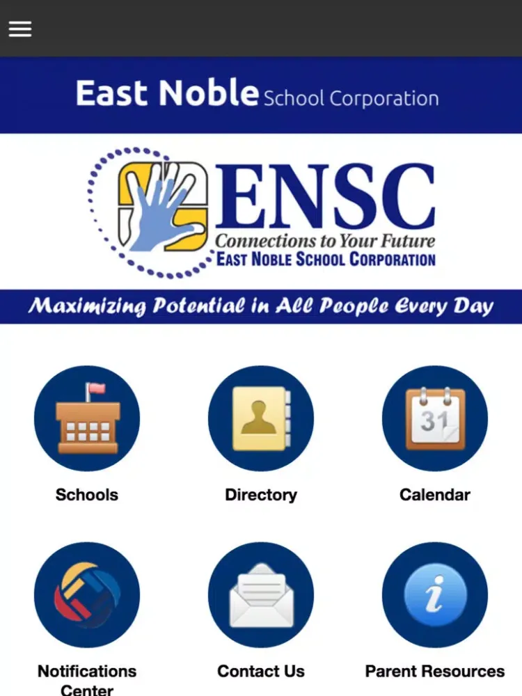 ภาพหน้าจอของ East Noble School Corporation iPad 