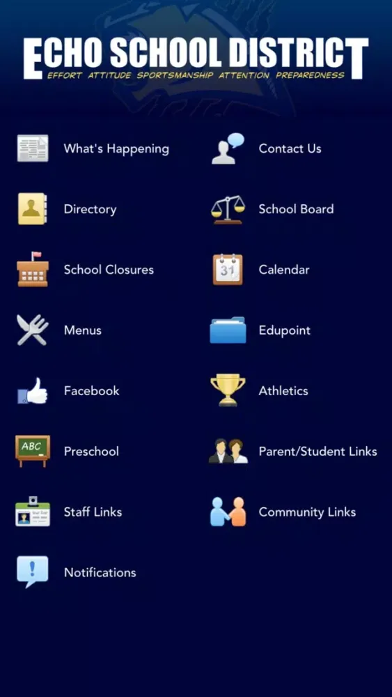 Ảnh chụp màn hình của Echo School District