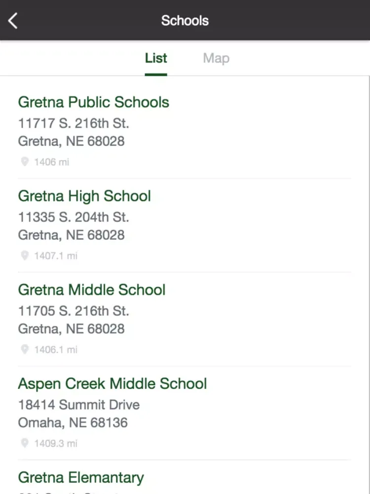 Capturas de tela do Gretna Public Schools iPad 
