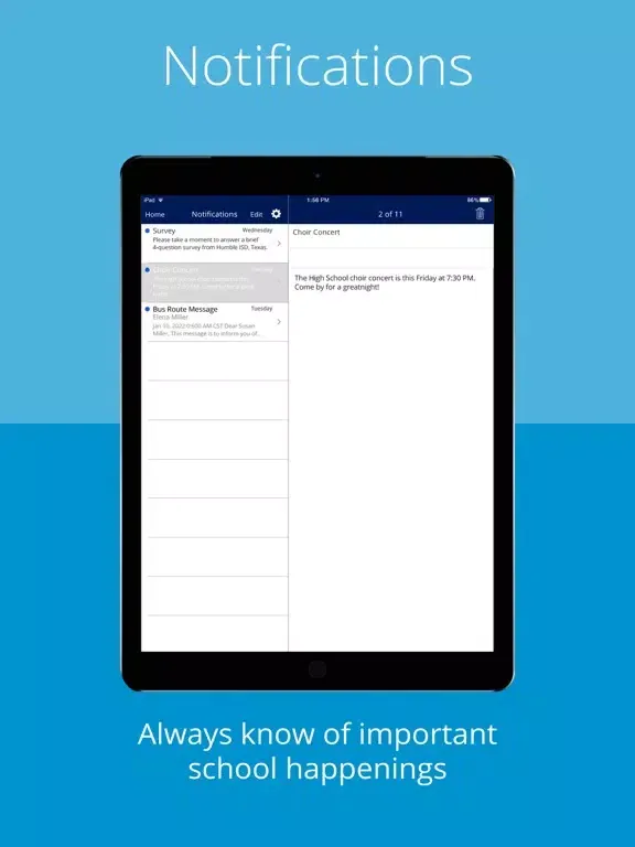 Humble ISD, Texas iPad  سکرین شاٹس