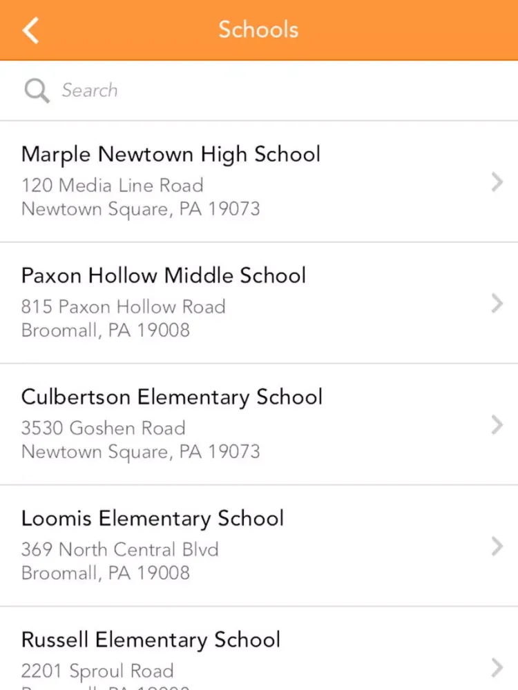 Ảnh chụp màn hình của Marple Newtown School District iPad 