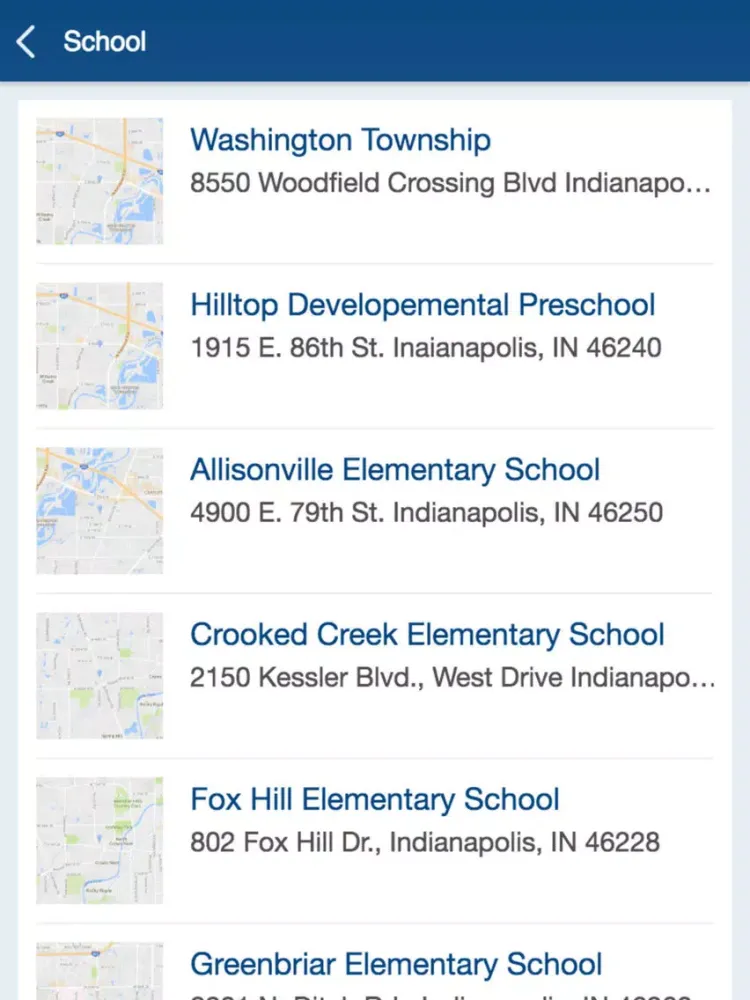 MSD of Washington Township iPad  Screenshots