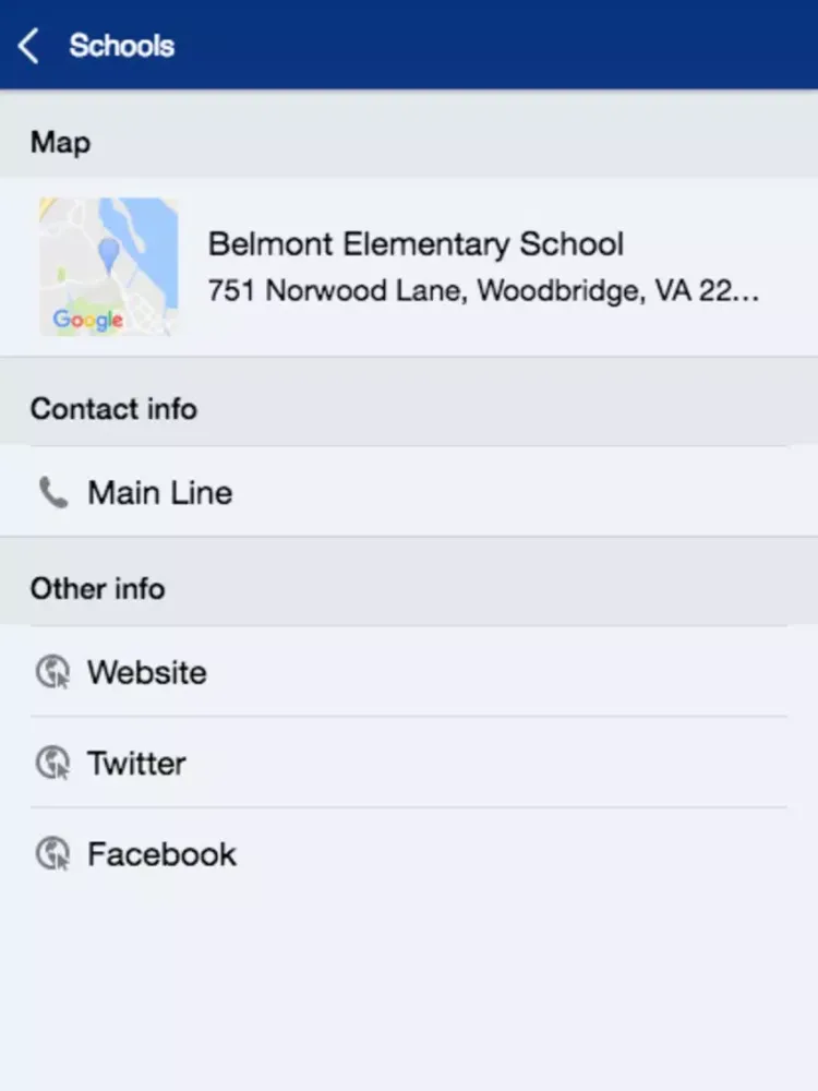 Capturas de pantalla de Prince William County Schools iPad 