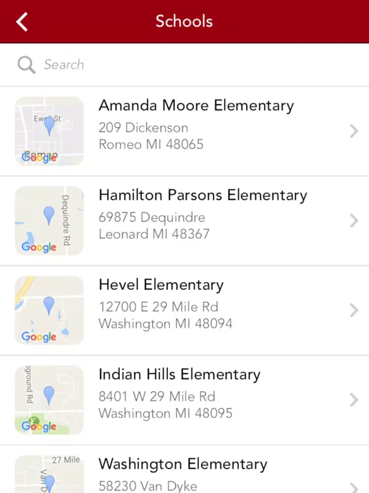 Capturas de tela do Romeo Community Schools iPad 
