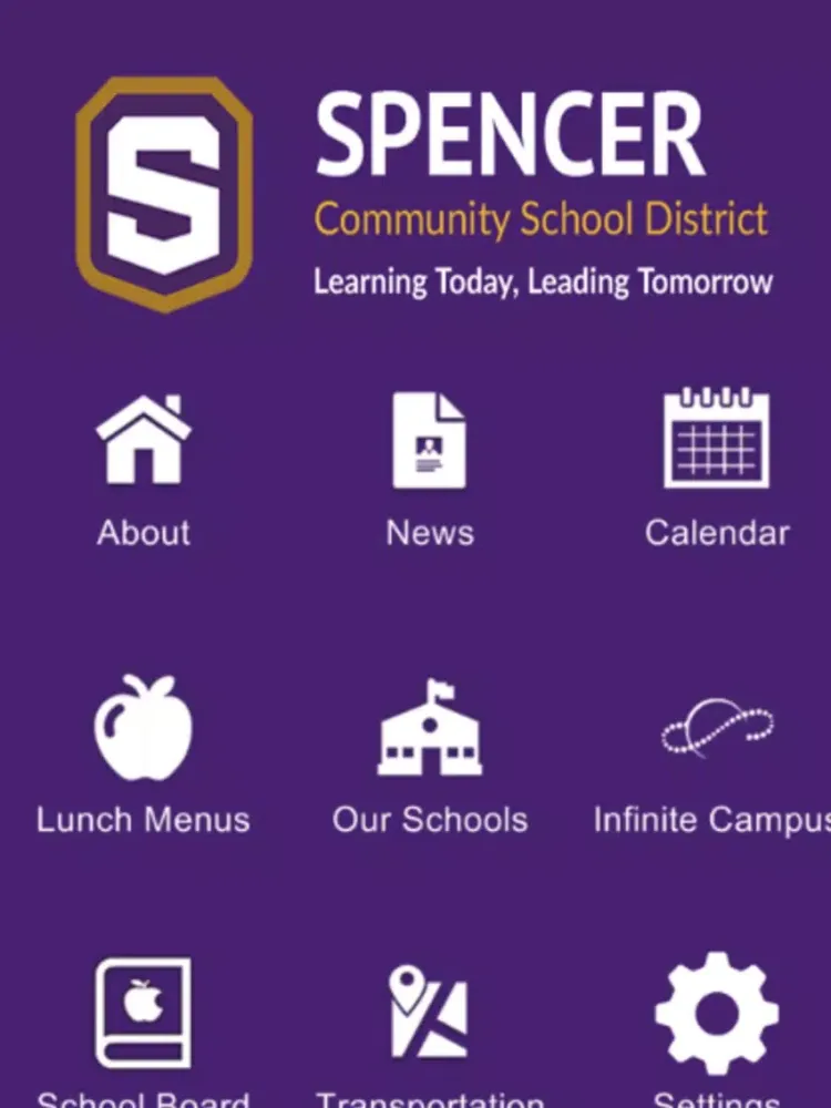 Capturas de tela do Spencer Community School District iPad 