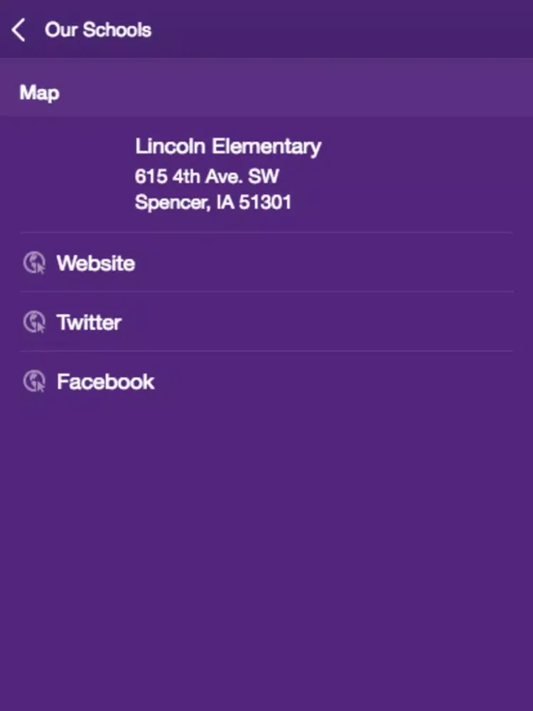 Capturas de tela do Spencer Community School District iPad 