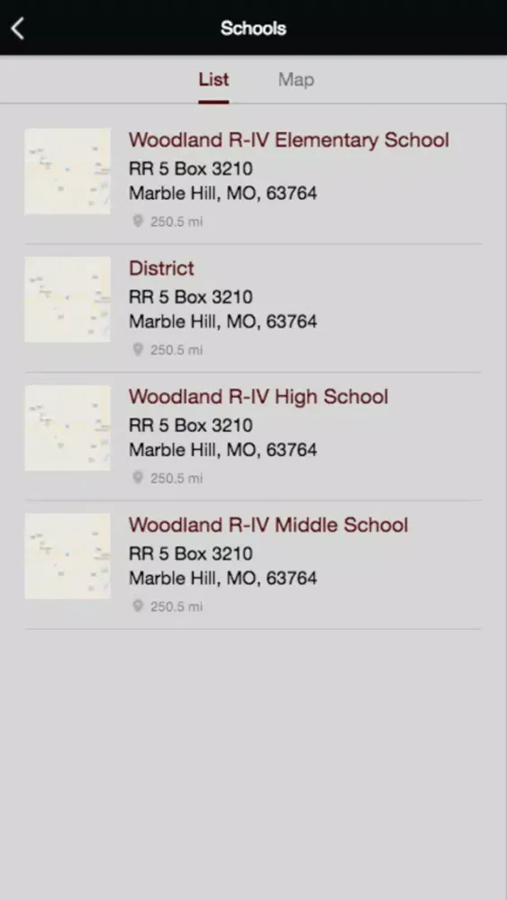 Tangkapan skrin Woodland R-IV School District