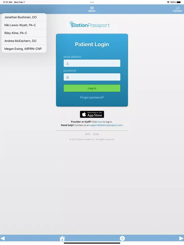 Reliant DPC iPad  Screenshots