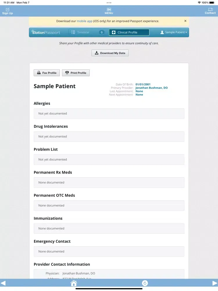 Reliant DPC iPad  Screenshots