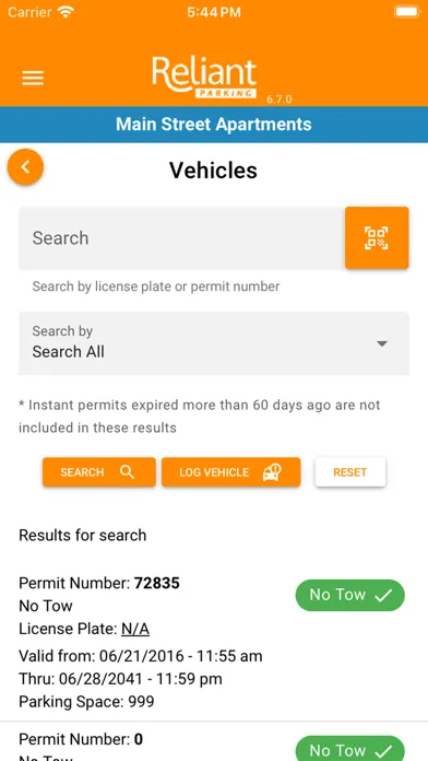 Reliant Parking - Enforcement Screenshots