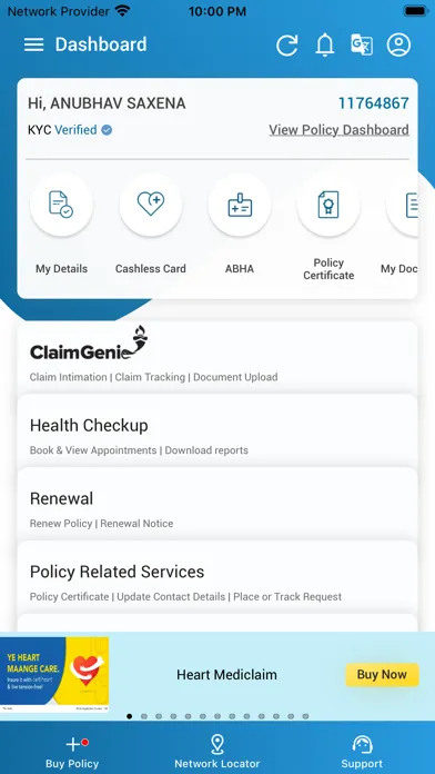 Care Health - Customer App Screenshots
