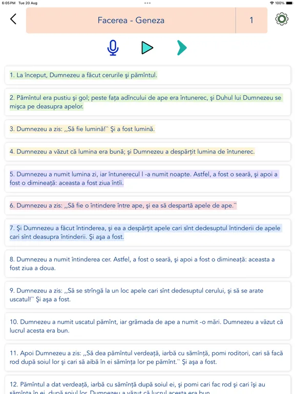 Romanian Bible Offline iPad  Screenshots