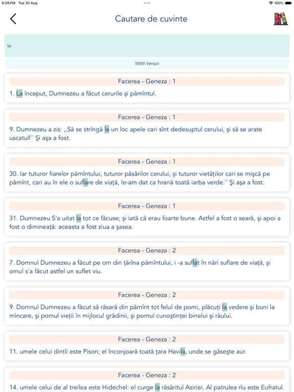 Romanian Bible Offline iPad  Screenshots