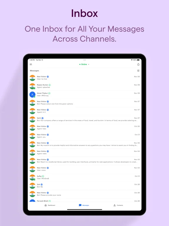 Ảnh chụp màn hình của BotPenguin iPad 