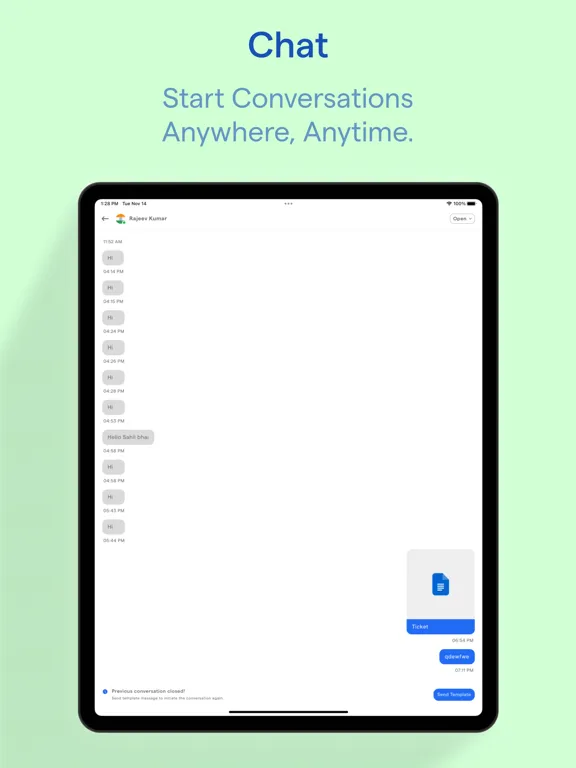 Ảnh chụp màn hình của BotPenguin iPad 