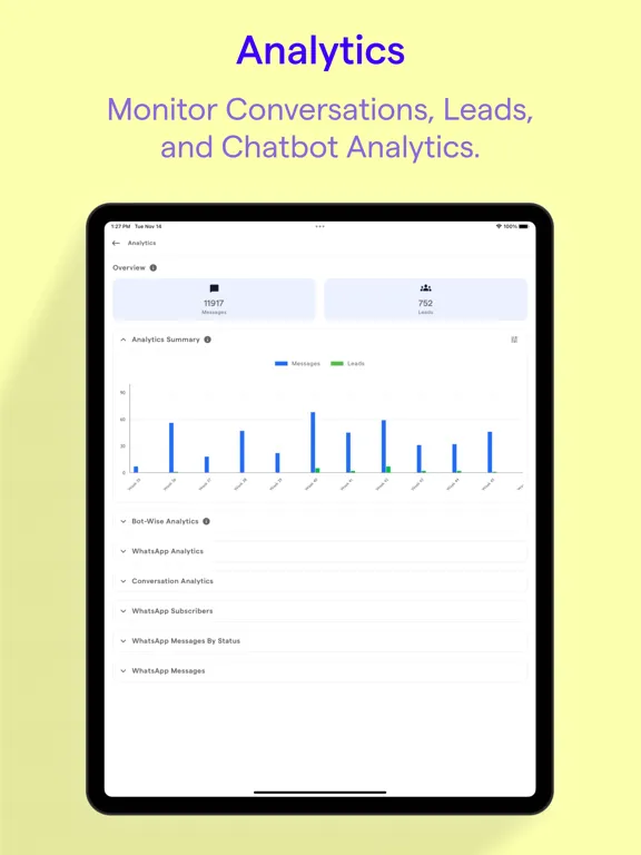 Ảnh chụp màn hình của BotPenguin iPad 