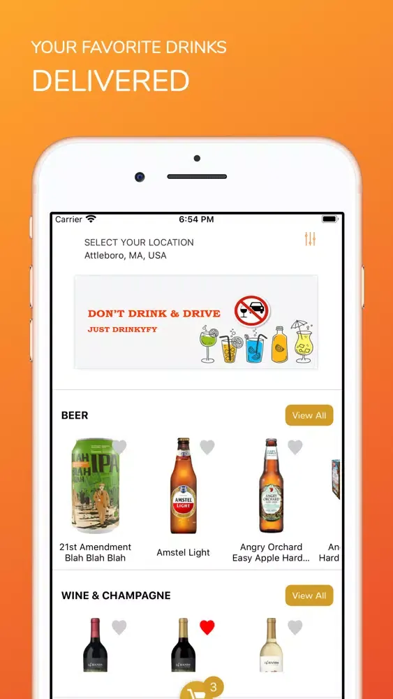 Ảnh chụp màn hình của Drinkyfy- Liquor Delivery