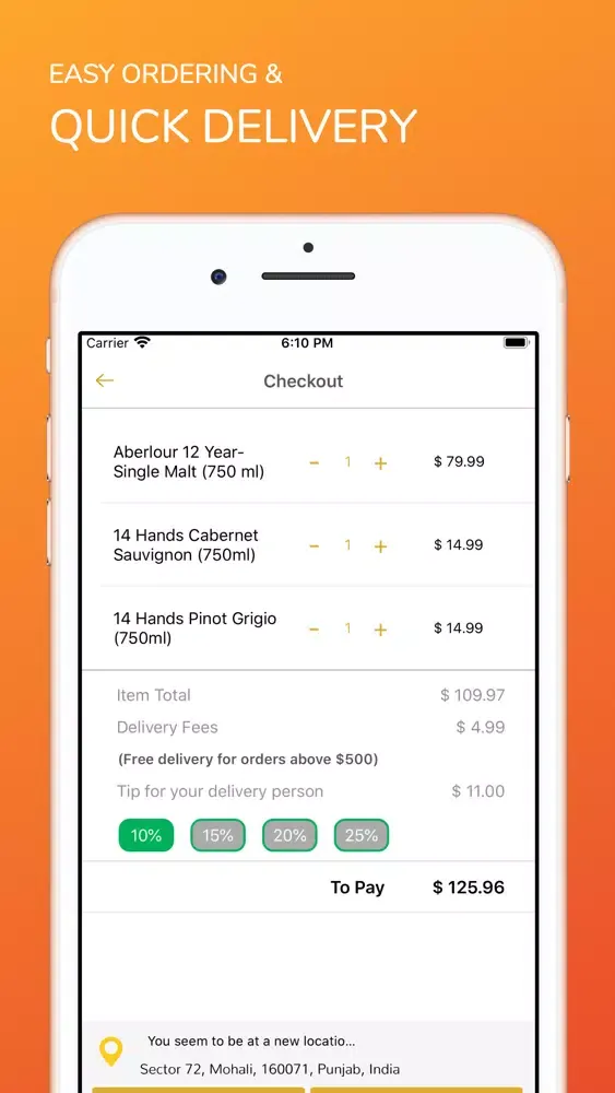 Ảnh chụp màn hình của Drinkyfy- Liquor Delivery