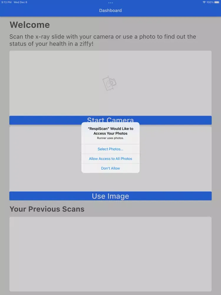 RespiScan iPad  سکرین شاٹس