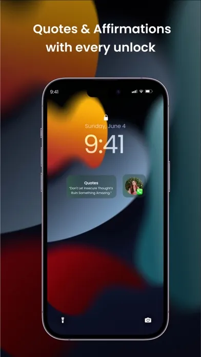 Affirmation widget - ReLock Screenshots
