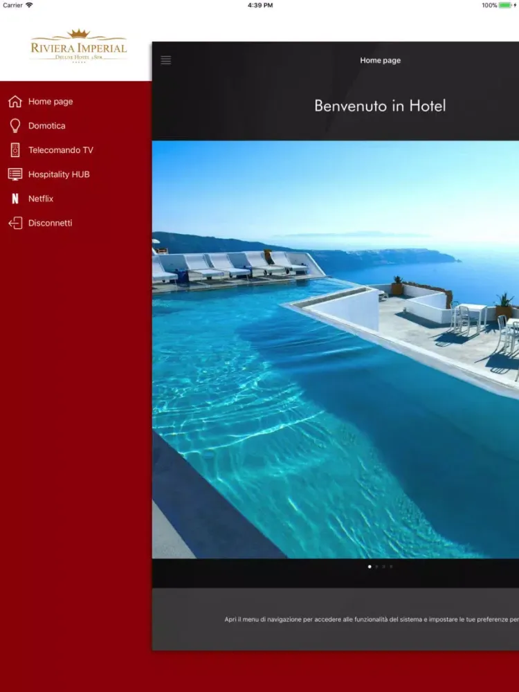 Tangkapan skrin ThroughSense For Hospitality iPad 