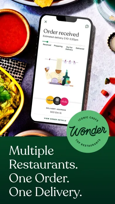 Ảnh chụp màn hình của Wonder: Food Delivery