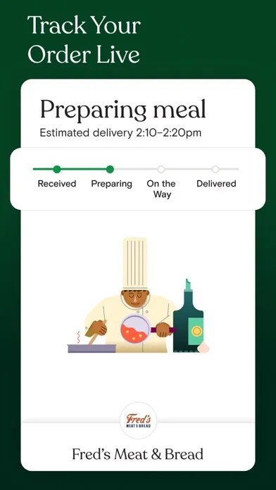 Ảnh chụp màn hình của Wonder: Food Delivery