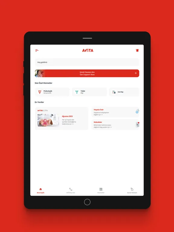 AVİTA Çalışan Destek Programı iPad  Ekran Görüntüleri