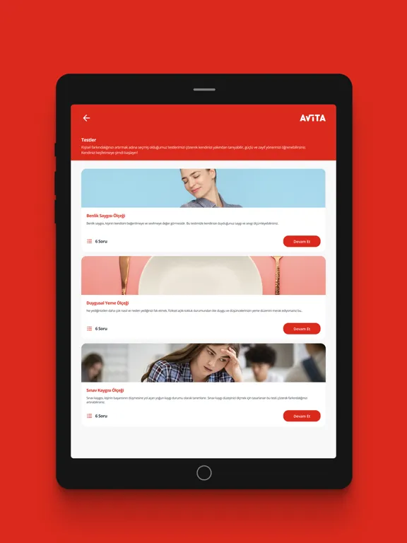 AVİTA Çalışan Destek Programı iPad  Ekran Görüntüleri