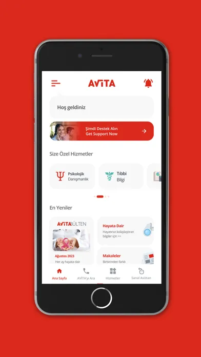 AVİTA Çalışan Destek Programı Ekran Görüntüleri