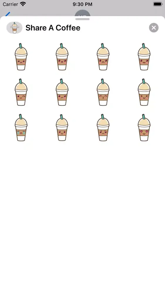 Tangkapan layar Share A Coffee Stickers
