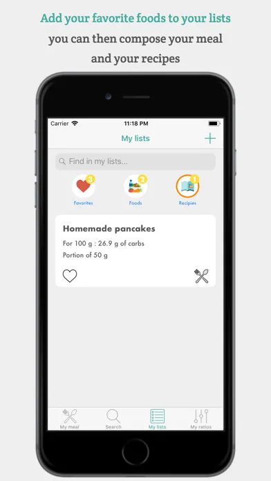 Скриншоты GlyceMeal - Carbs calculator