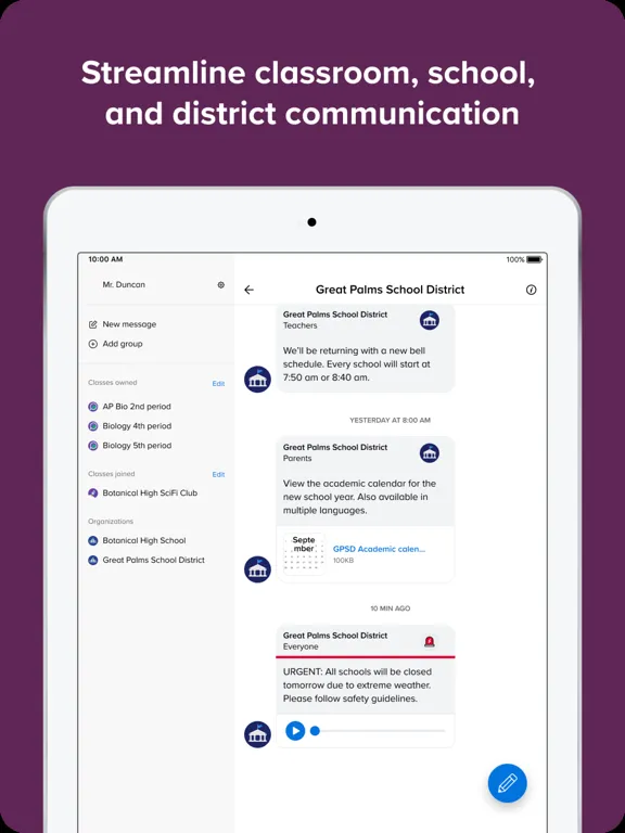 تصاویر Remind: School Communication iPad 