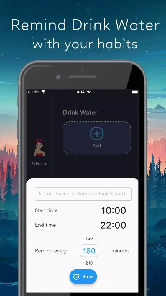 Скриншоты Skincare Reminder App