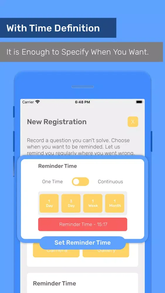Question Reminder - Homework Screenshots