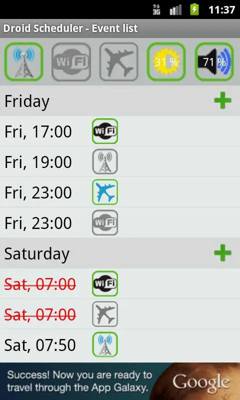 Droid Scheduler应用截图