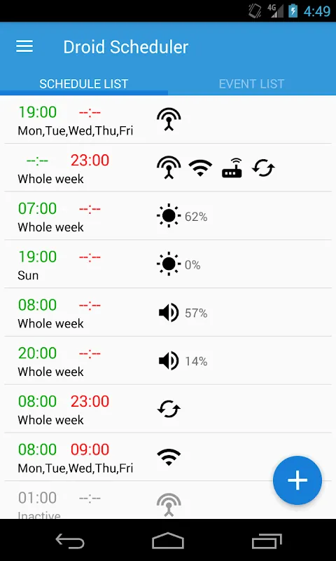 Droid Scheduler应用截图