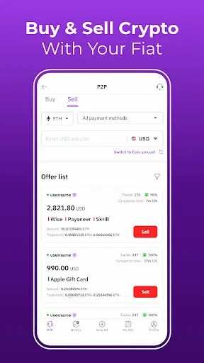 Screenshot di Remitano - Buy & Sell Bitcoin