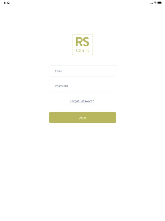 RS Sign-In iPad  Screenshots