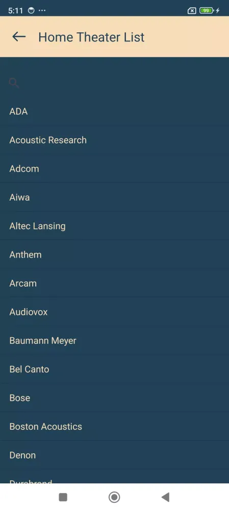 Screenshot di Home Theater Remote