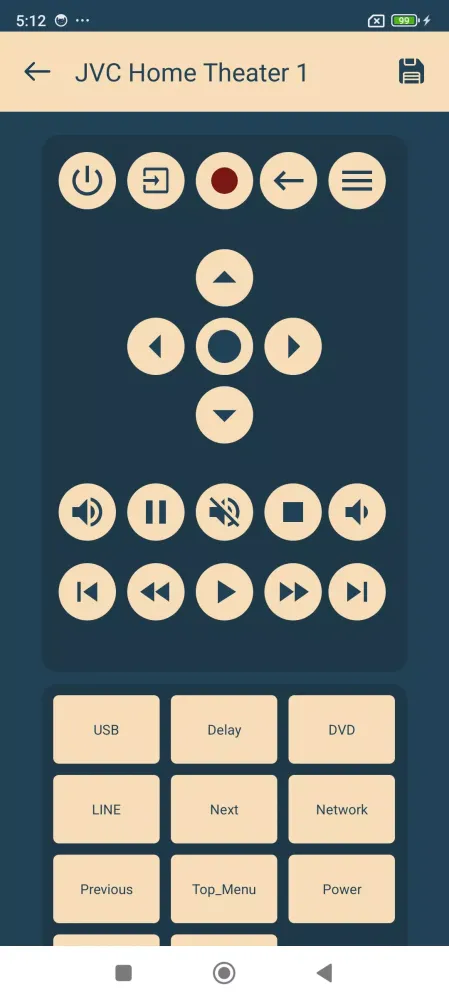 Screenshot di Home Theater Remote