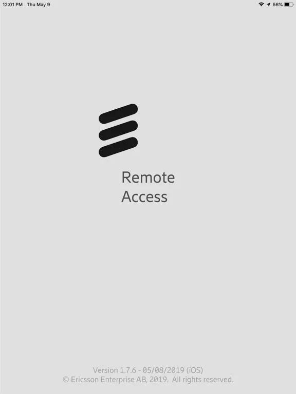 Captures d'écran de Ericsson Remote Access iPad 