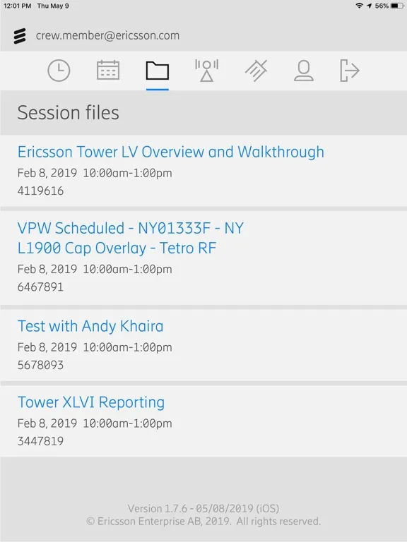 Captures d'écran de Ericsson Remote Access iPad 